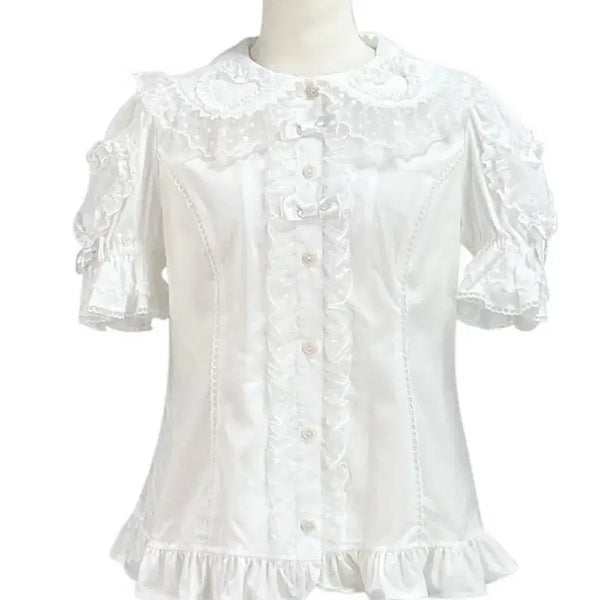 [BUNJANG] Angelic Pretty Frill Heart Blouse / 엔젤릭프리티 angelic pretty 프릴 하트 블라우스