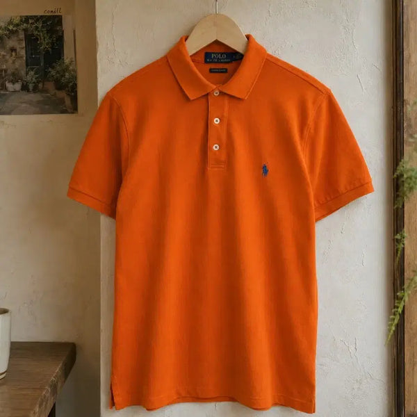[BUNJANG] Polo Ralph Lauren Custom Slim Fit Orange Pique Polo T-Shirt / 95 POLO 폴로 랄프로렌 반팔 카라티 피케 커스텀슬림핏 오렌지