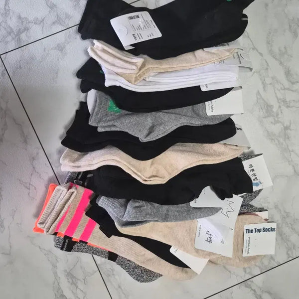 [BUNJANG] Combed Cotton Socks Bundle (20 Pairs) / 양말 20켤레 새상품