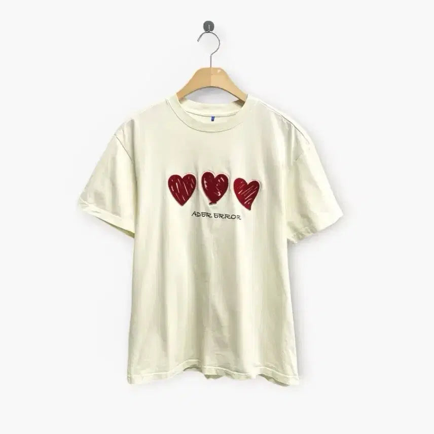 [BUNJANG] Ader Error Heart Logo T-Shirt Size S/M / 아더에러 하트로고 반팔 티셔츠-1사이즈