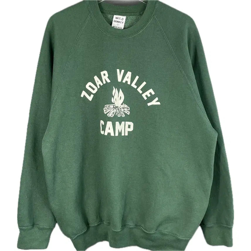 [BUNJANG] WILD DONKEY Wild Donkey Crewneck Sweatshirt Bottle Green / [M] 와일드 동키 조어 밸리 맨투맨 보틀 그린