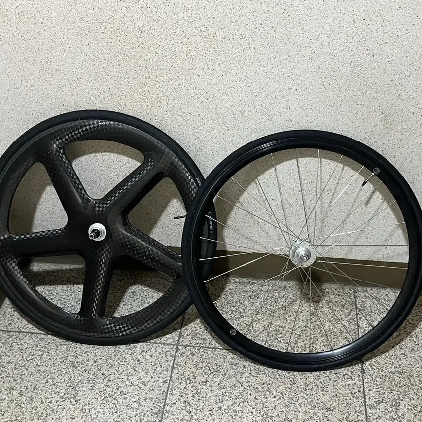 [BUNJANG] Jinbike Oval Rim + Unknown Basic 1 Silver Hub Silver Spoke Rear Wheel / 진바이크 오발이+언노운 베이직1 실버허브 실버스포크