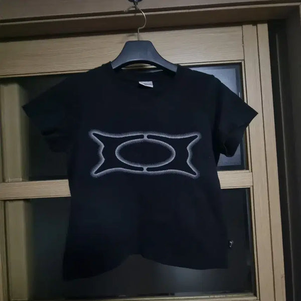 [BUNJANG] Critic Cropped Short Sleeve T-Shirt / 크리틱 크롭탑 반팔티셔츠 s