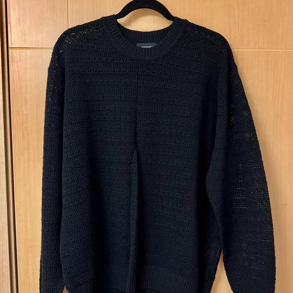 [BUNJANG] Custom mellow Mesh Knit Black / 커스텀멜로우 메쉬 니트 블랙