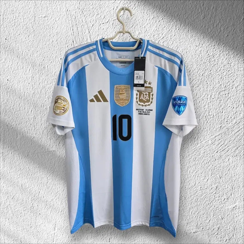 [BUNJANG] Argentina 2024-2026 Home Jersey Copa Final Full Patch - Size L / 아르헨티나 24-26 홈 메시 국내 L (코파 파이널 풀패치)