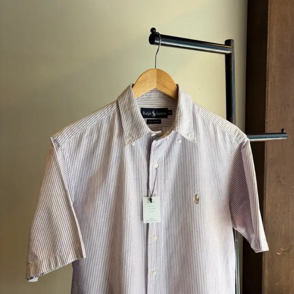 [BUNJANG] Polo Ralph Lauren Striped Short Sleeve Shirt / 17738 - 폴로 랄프로렌 스트라이프 반팔 셔츠