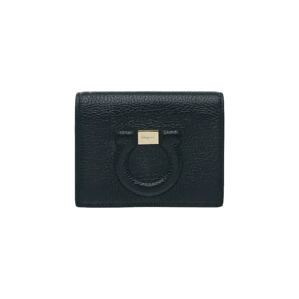 [BUNJANG] Salvatore Ferragamo Gancini Bifold Wallet Black Leather / 페라가모 간치니 시티 반지갑