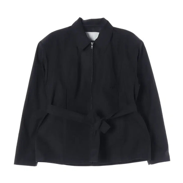 [BUNJANG] SEO 22SS Belted Logo Embroidered Zip-Up Jacket / 에스이오 SEO 22SS 벨티드 로고 자수 집업 재킷