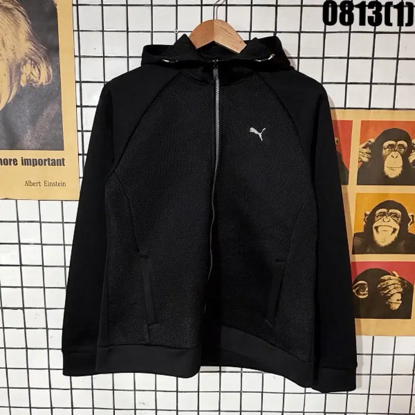 [BUNJANG] Puma Black Hoodie Zip-up Size L / 푸마 후드 집업 L 0813