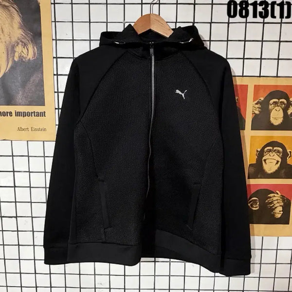 [BUNJANG] Puma Black Hoodie Zip-up Size L / 푸마 후드 집업 L 0813