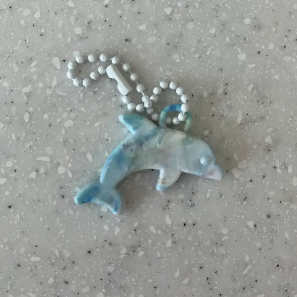 [BUNJANG] Blue Dolphin Keychain / 돌고래 파랑색 키링
