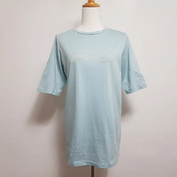 [BUNJANG] Karl Lagerfeld Women's Blue T-Shirt Size S / 6609/KARLLAGERFELD 여 S사이즈 블루티셔츠/내옷방