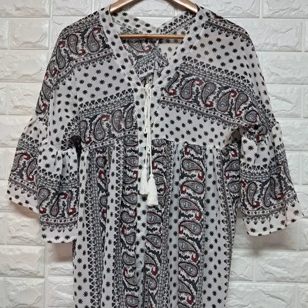 [BUNJANG] Print Open Blouse / 프린트오픈BL 95(F) 여성 블라우스