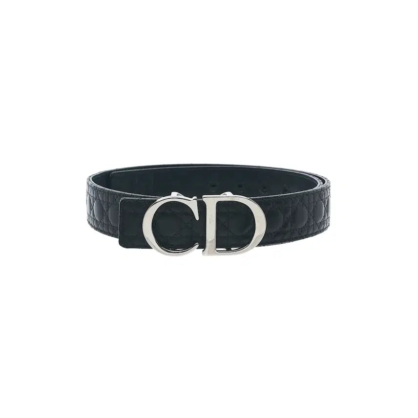 [BUNJANG] Dior Cannage CD Buckle Leather Belt Black / 디올 까나쥬 CD 벨트