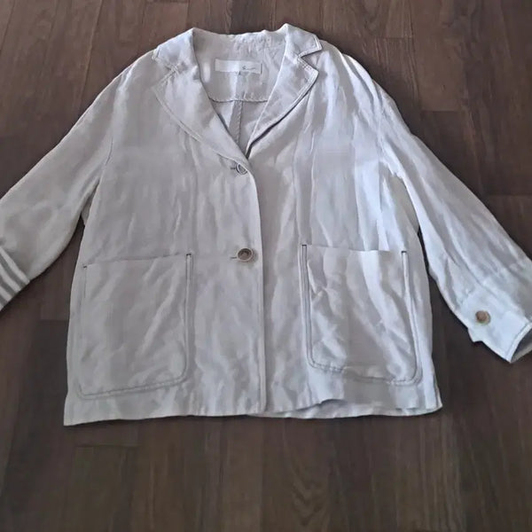 [BUNJANG] G-Cut Linen Jacket / 지컷 린넨 자켓