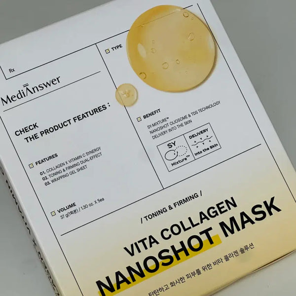[BUNJANG] Medi&Seo Vita Collagen Nano Shot Mask (5 Sheets) / 메디앤서 비타 콜라겐 나노샷 마스크 5매