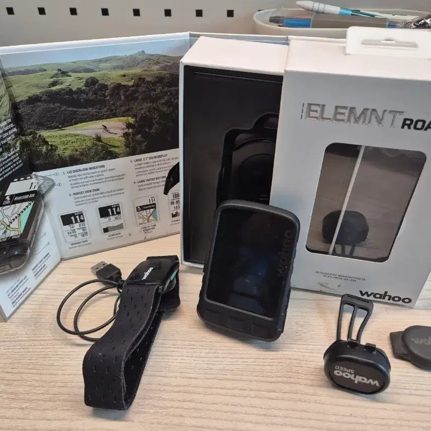[BUNJANG] Wahoo ELEMNT ROAM GPS Bike Computer Bundle / 와후 엘리먼트 롬 GPS 속도계 풀박스