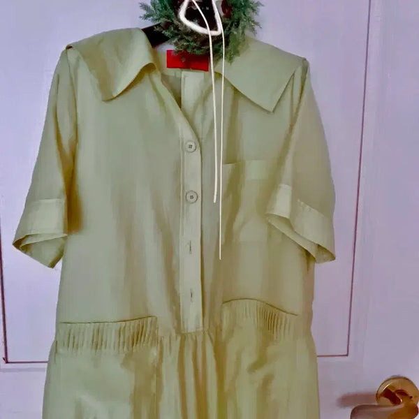 [BUNJANG] Banaike Sailor Collar Frill Hem Dress / 반에이크 원피스