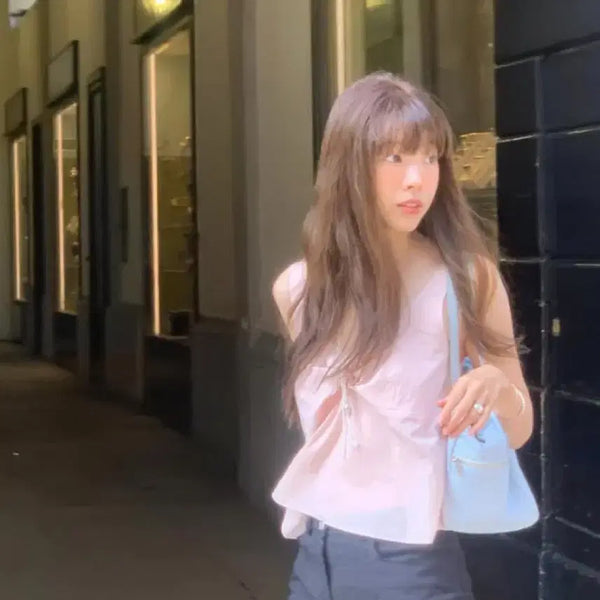 [BUNJANG] TANATT Julie Line Blouse - Pink (New) / 타낫 줄리 라인 블라우스 핑크 새상품