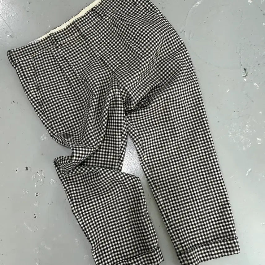 [BUNJANG] AMI Houndstooth Gingham Check Wool Pants (Size 42/35) / [택포] [35] 아미 하운드투스 깅엄체크 울 팬츠