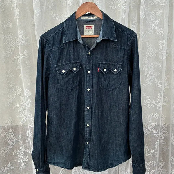 [BUNJANG] Levi's Western Denim Shirt Dark Wash / M) 리바이스 웨스턴 데님 셔츠 진청