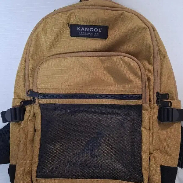 [BUNJANG] KANGOL Multi Pocket Backpack TAN Nylon / KANGOL(캉골) 멀티포켓 백팩 44x32x13