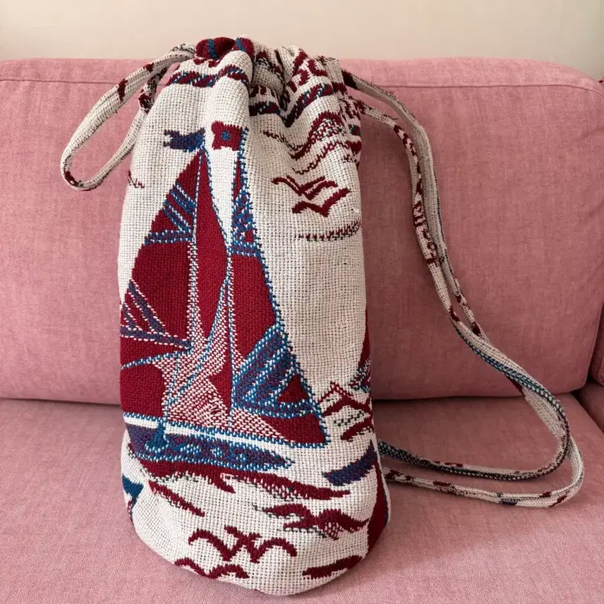 [BUNJANG] US Vintage Blanket Reworked Backpack Crossbody Bag / 미국 빈티지 블랭킷 백팩 크로스백