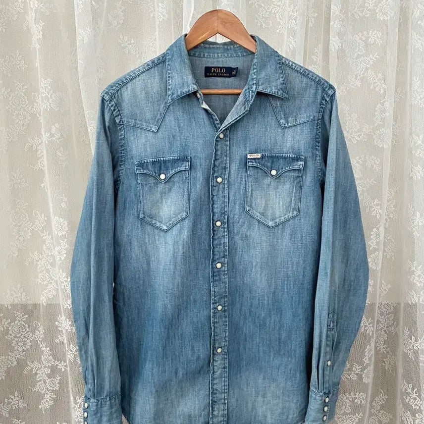 [BUNJANG] Polo Ralph Lauren Western Denim Shirt / M) 폴로 랄프로렌 웨스턴 데님 셔츠