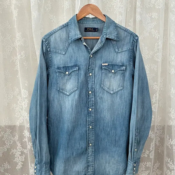 [BUNJANG] Polo Ralph Lauren Western Denim Shirt / M) 폴로 랄프로렌 웨스턴 데님 셔츠