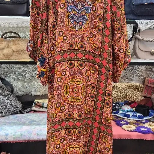 [BUNJANG] ZARA Beaded & Embroidered Long Dress (Plus Size Available) / 자라 비즈+자수 롱원피스(99)(빅사이즈가능)