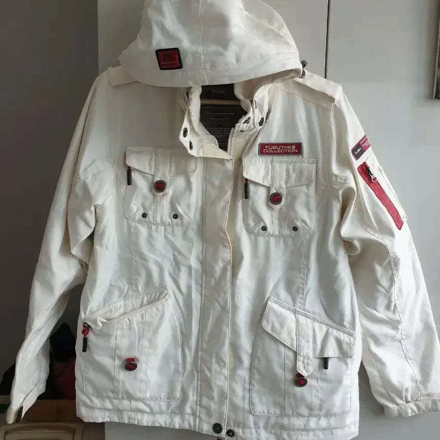 [BUNJANG] FUBU Ivory Hooded Jumper / FUBU 점퍼
