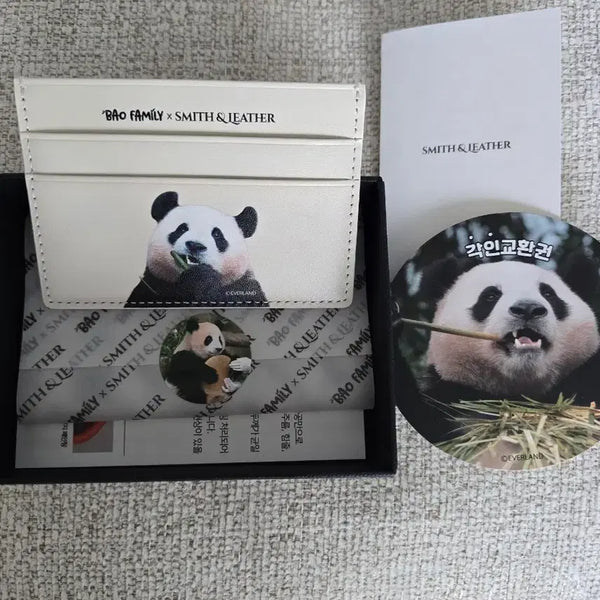 [BUNJANG] Smith & Leather x Everland Fu Bao Card Holder / 에버랜드 스미스앤레더 푸바오 카드지갑