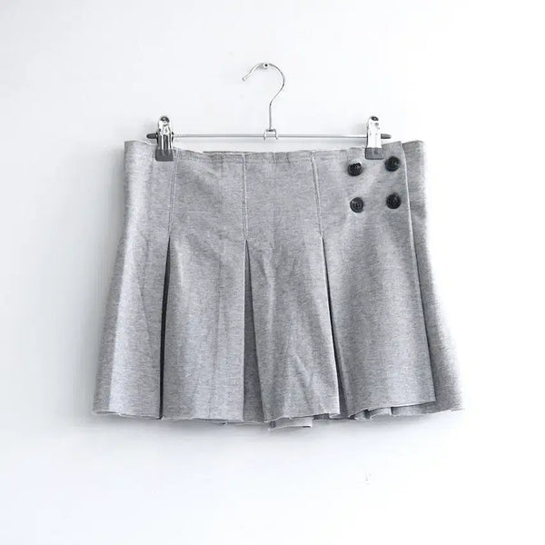 [BUNJANG] Low Wrap Pleats Skirt / low wrap pleats skirt (2color)