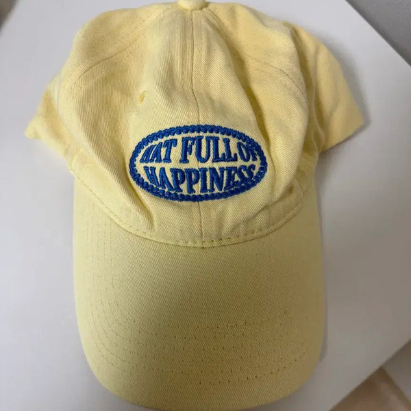 [BUNJANG] Worthward Yellow Embroidered Logo Baseball Cap / 워스워드 옐로우 캡모자