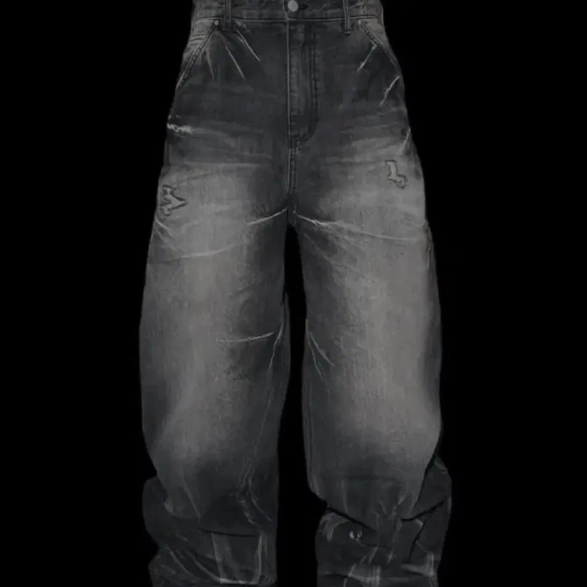 [BUNJANG] Emosense Club Japanese Washed Grey Baggy Jeans Pants Size 2 / [2] 에모스탠스클럽 재패니즈 워시드 그레이 배기 진스 팬츠