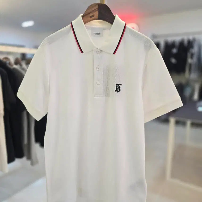[BUNJANG] Burberry Icon Stripe Placket Pique Polo T-Shirt 8017004 / 버버리 아이콘 스트라이프 플래킷 피케 폴로 티셔츠 8017004 S사이즈