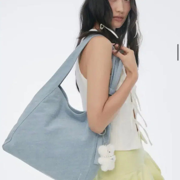 [BUNJANG] JILLSTUART Denim Tote Bag / 질스튜어트 데님 가방