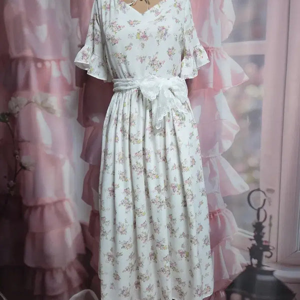 [BUNJANG] TOCCO Frill Long Dress with Belt / tocco 색감 너무 예쁜 프릴 롱 원피스 (벨트 포함)