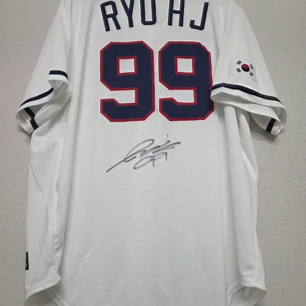 [BUNJANG] 2026 WBC Korean National Team Ryu Hyun-jin Signed Jersey XL / 2026WBC 국가대표 류현진 싸인유니폼