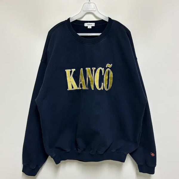 [BUNJANG] KANCO Full Logo Sweatshirt Navy / [여자-FREE]KANCO 칸코 풀 로고 스웨트셔츠