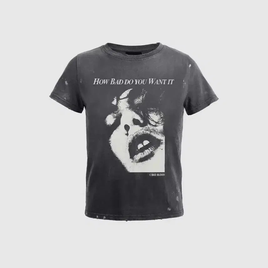 [BUNJANG] Bad Blood Washed Short Sleeve T-Shirt L / 배드블러드 워싱 반팔 티셔츠