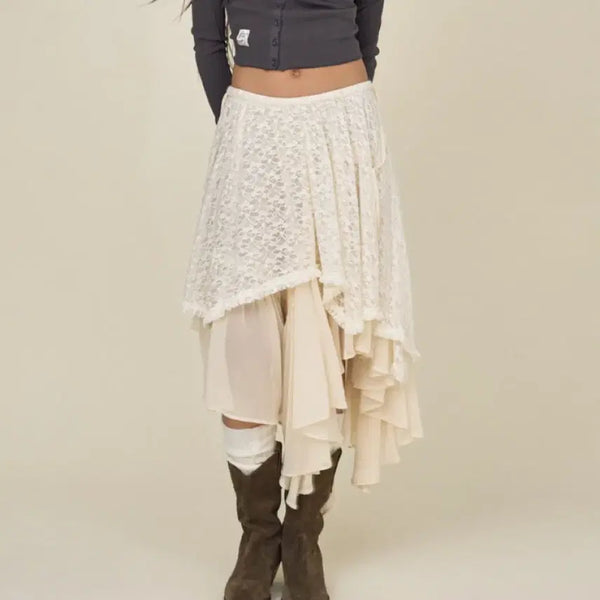 [BUNJANG] Glowny Boho Lace Long Skirt / 글로니 BOHO LACE LONG SKIRT
