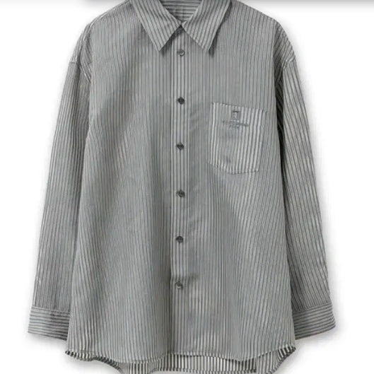 [BUNJANG] Wooyoungmi 25SS Sheer Stripe Shirt Grey / 우영미 25ss 시어 스트라이프 셔츠 그레이 46