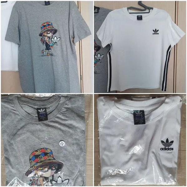 [BUNJANG] Adidas T-Shirt (Gray/White) Unisex / (새상품) 아디다스 반팔티 그레이/화이트_남여공용 아디다스 반팔
