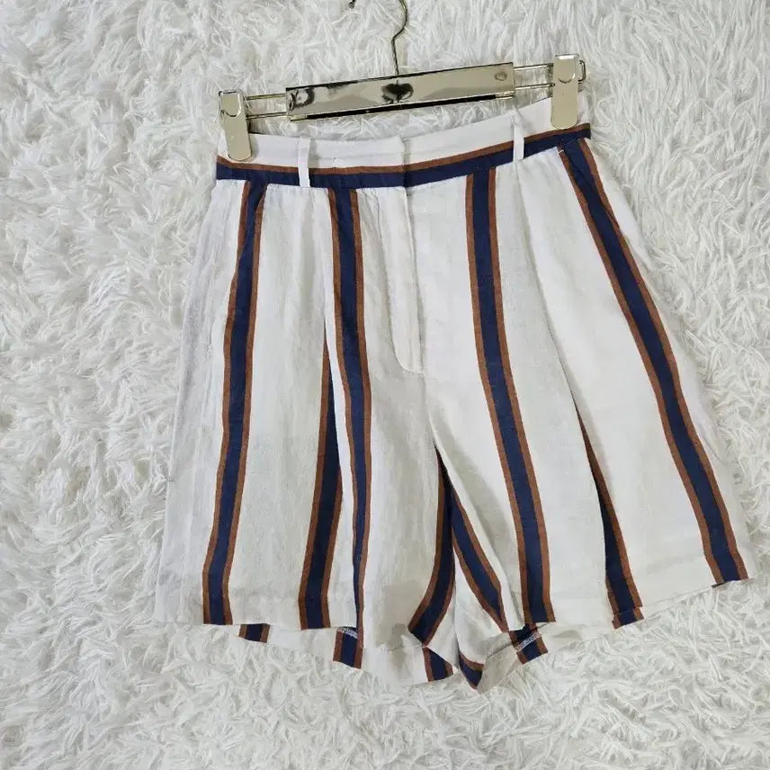 [BUNJANG] Massimo Dutti Linen Stripe Shorts / 마시모두띠 린넨 스트라이프 반바지