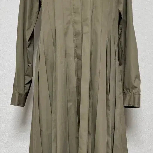 [BUNJANG] DKNY Khaki Shirt Dress with Pleats / (새상품)DKNY 셔츠 원피스