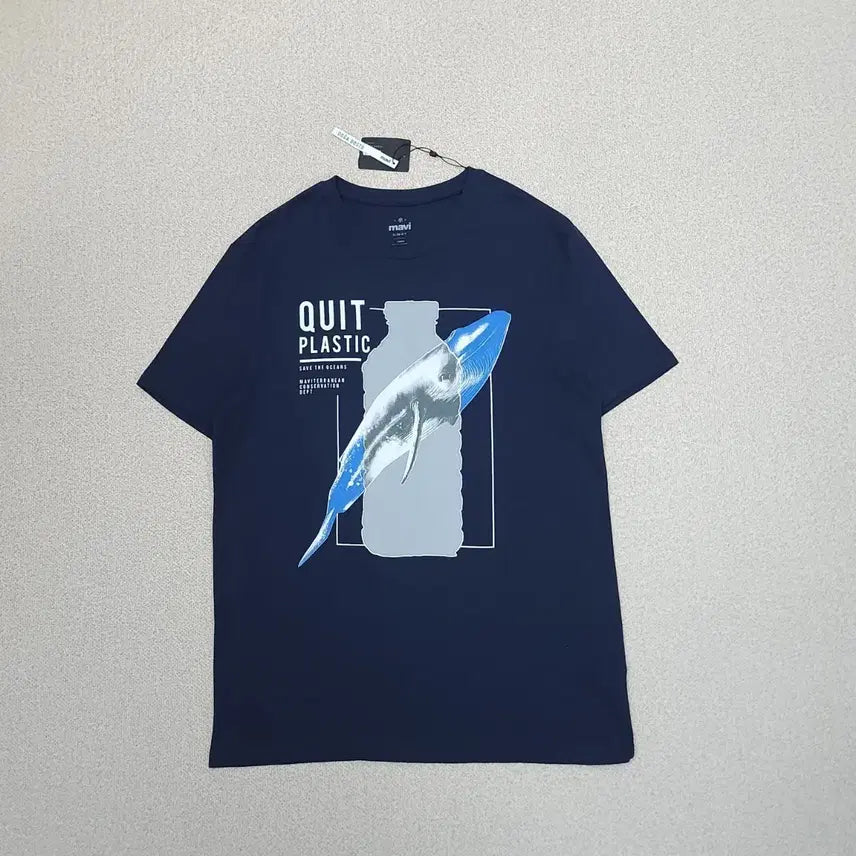 [BUNJANG] MAVI Men's Navy Short Sleeve T-Shirt / (L)MAVI 남자 반팔 티셔츠 네이비 여름 캐주얼 W4622