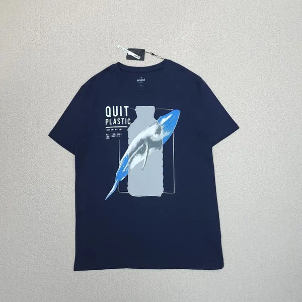 [BUNJANG] MAVI Men's Navy Short Sleeve T-Shirt / (L)MAVI 남자 반팔 티셔츠 네이비 여름 캐주얼 W4622