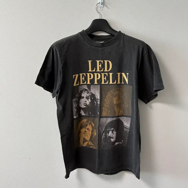 [BUNJANG] Led Zeppelin Portrait and Swan Song Band T-Shirt / 레드 제플린 포트레이트 앤 스완송 밴드티