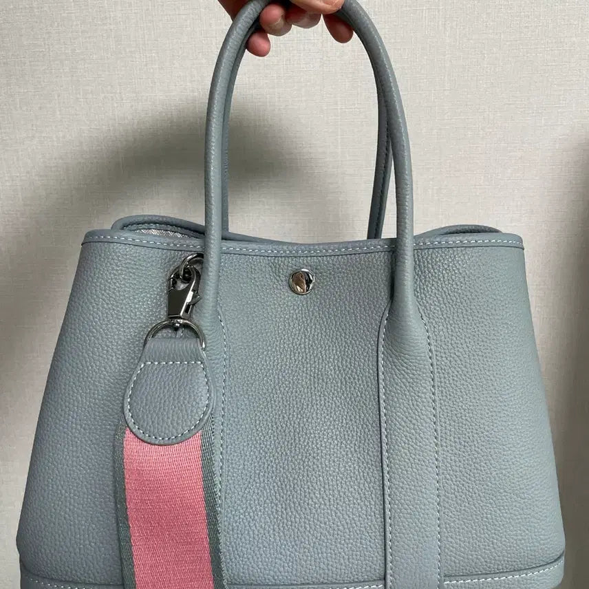 [BUNJANG] Togo Leather Garden Party Style Shoulder Bag with Wide Strap / 토고가죽 가든파티st 소가죽가방  +와이드스트랩